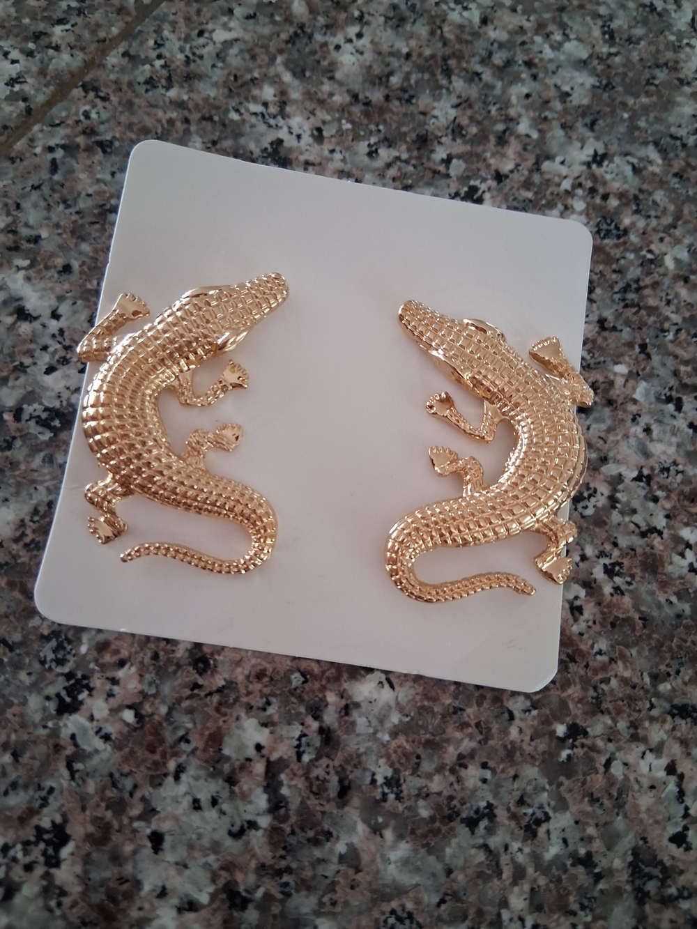 Gold Reptile Decorative - Fashion Earrings Brand New